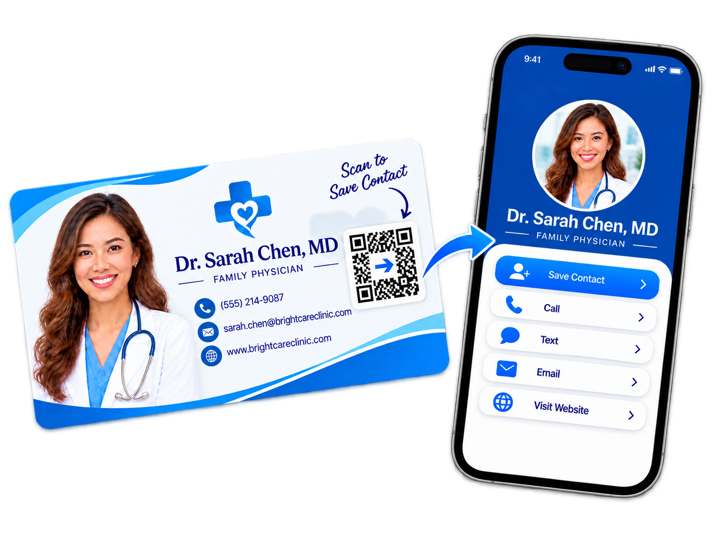 Dynamic contact QR example with Dr. Sarah Chen